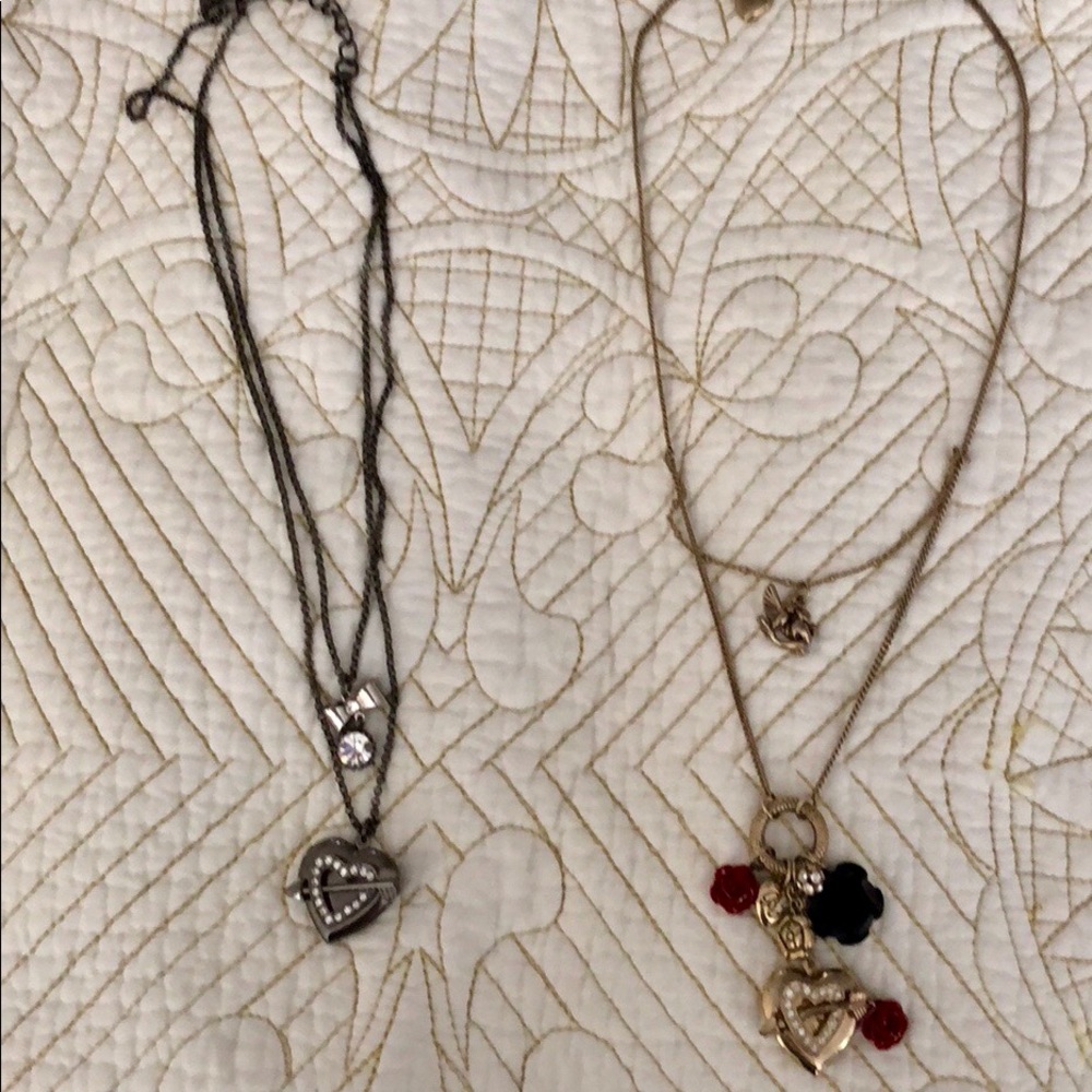Betsey Johnson Heart locket necklaces